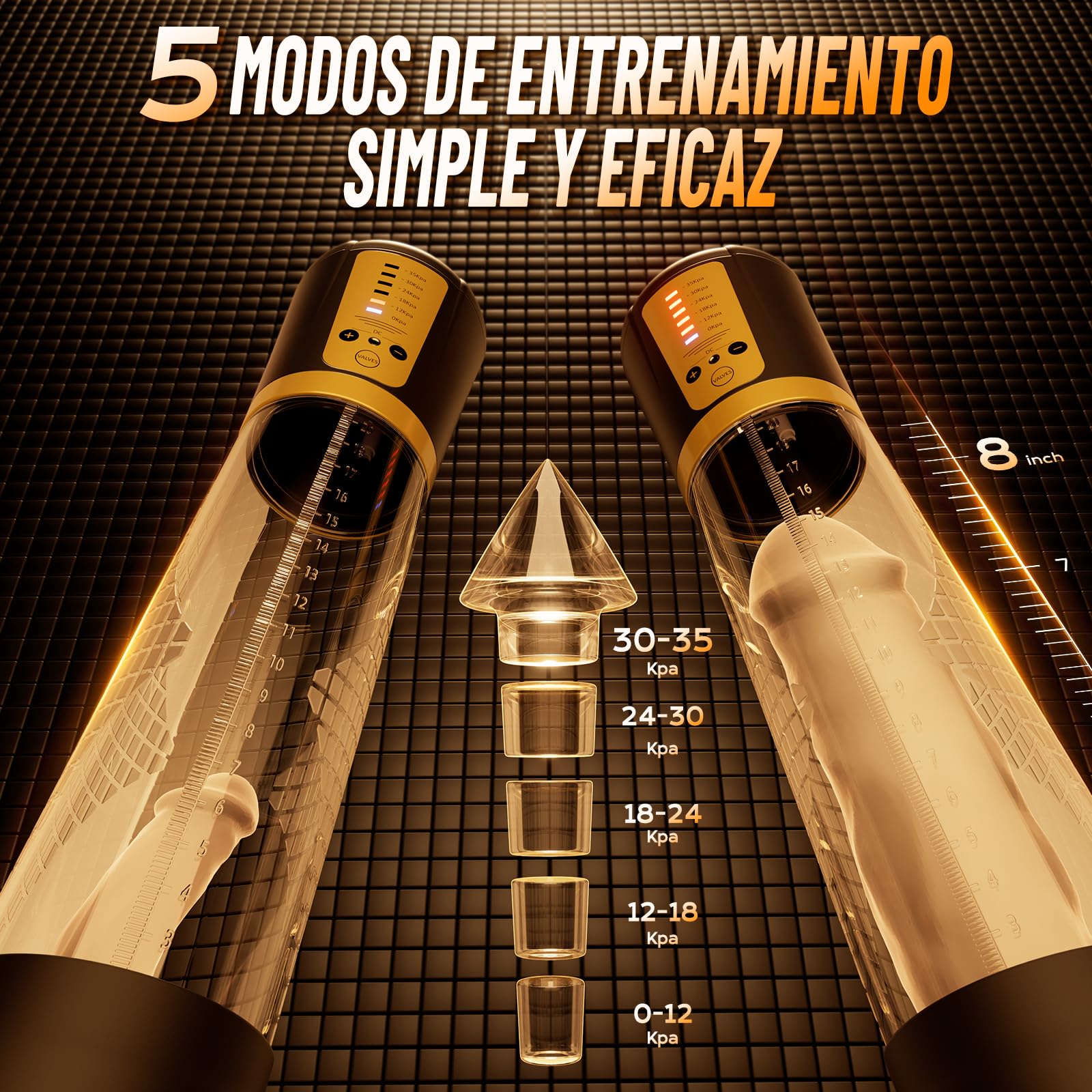 Bomba de Pene Masturbador Juguetes Sexuales - Masturbádores Masculino Electrónico Con 5 Modos de Succión Fuertes y 3 Fundas de Silicona Alargador de Pene Sex Toys Juguetes Eróticos para Hombre Pareja