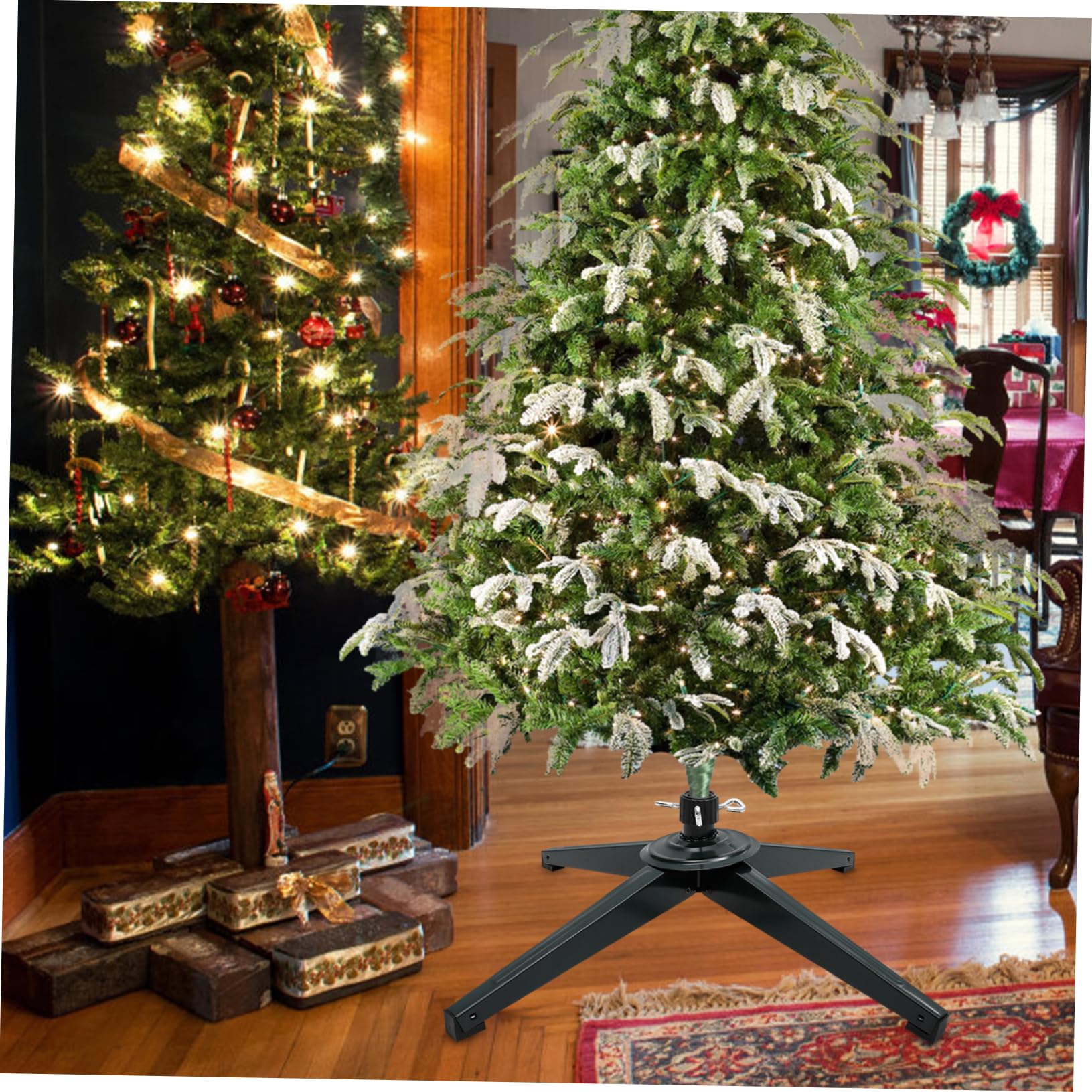 Anneome Soporte De Árbol De Navidad De Hierro Base para Árboles Artificiales Estabilidad para Decoraciones Navideñas