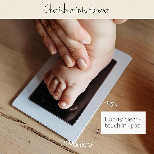 Miniatura 6 de Caja de recuerdos para bebé con libro de recuerdos de bebé, kit de huellas para recién nacidos, tarjetas de hitos para bebés, tubos de recuerdo de