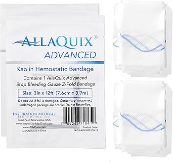 Amazon.com: AllaQuix Advanced Kaolin Hemostatic Gauze – Z-Fold Amazon.com: AllaQuix Advanced Kaolin Hemostatic Gauze – Z-Fold