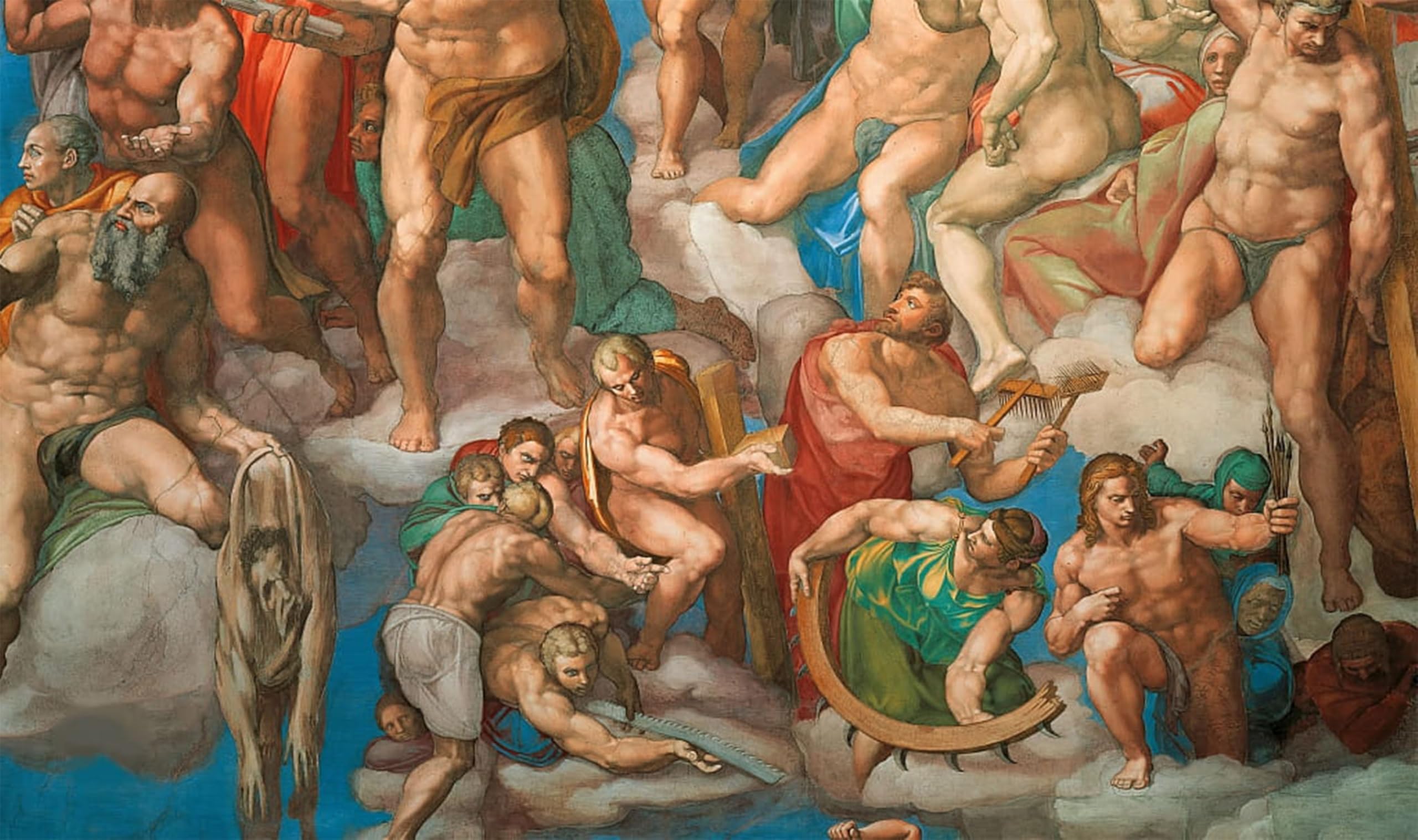 POSTERIIk Famous Print Pop Art Wall Art Graffiti the Last Judgment Fresco of the Sistine Chapel in the Vatican by Buonarroti Art Prints for Home Decor 60x90cm