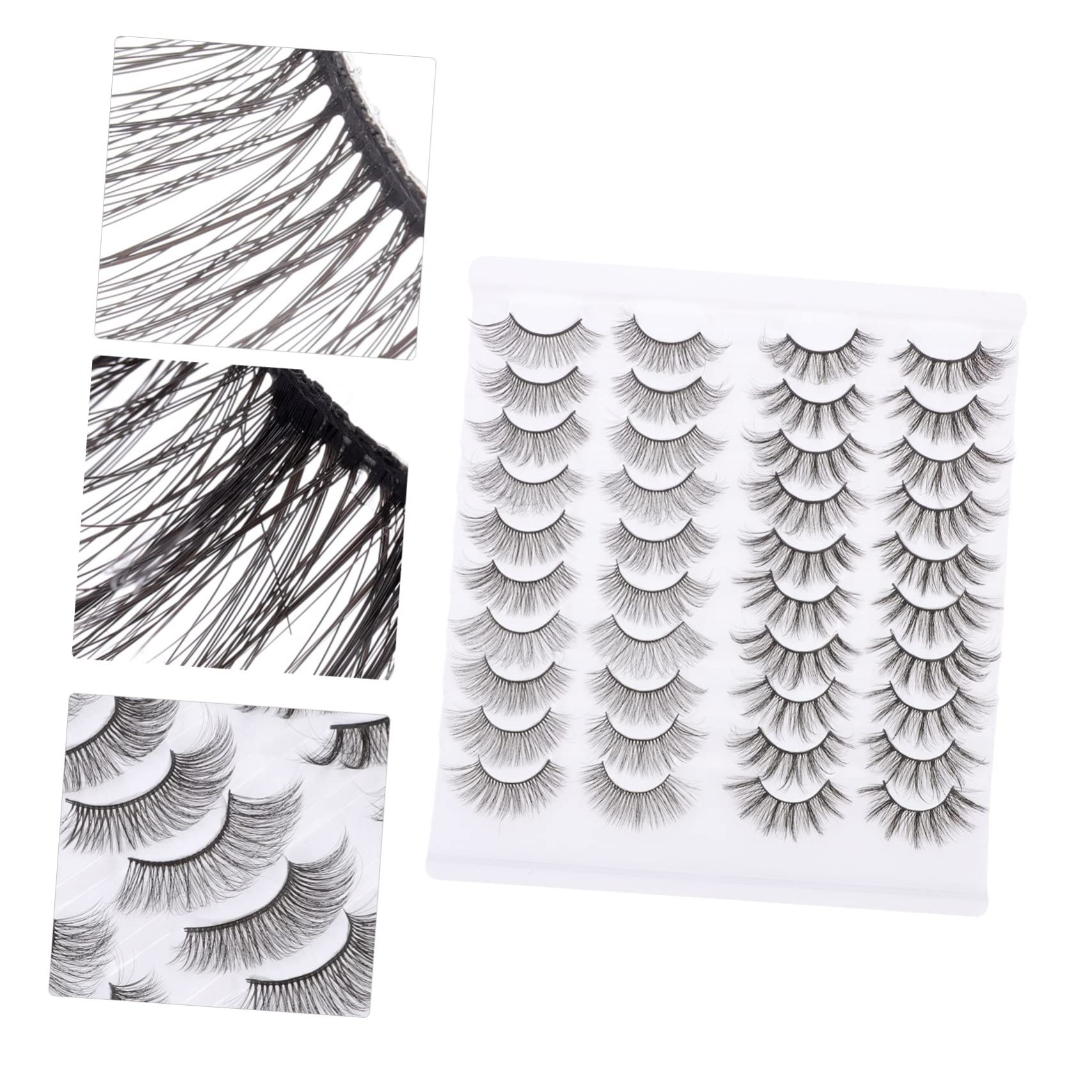 Beavorty 60paare Natürliche Fake Wimpern Flauschige Und Wiederverwendbare Wimpern Für Make-up Für Hochzeiten Fotoshootings Und Täglichen Gebrauch