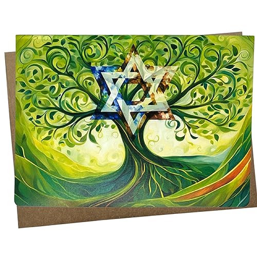 Whitman and Daughter Jewish Wedding Card with Star of David