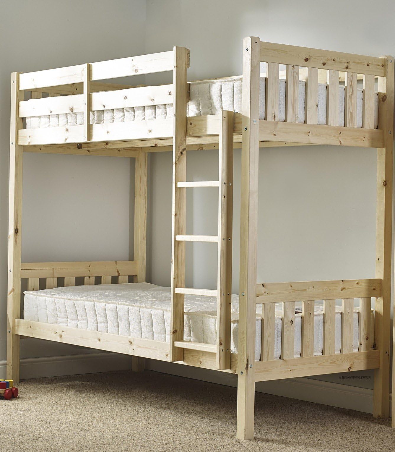 STRICTLY BEDS&BUNKSCypress Bunk Bed with Sprung Mattresses (15 cm), 2ft 6 Single