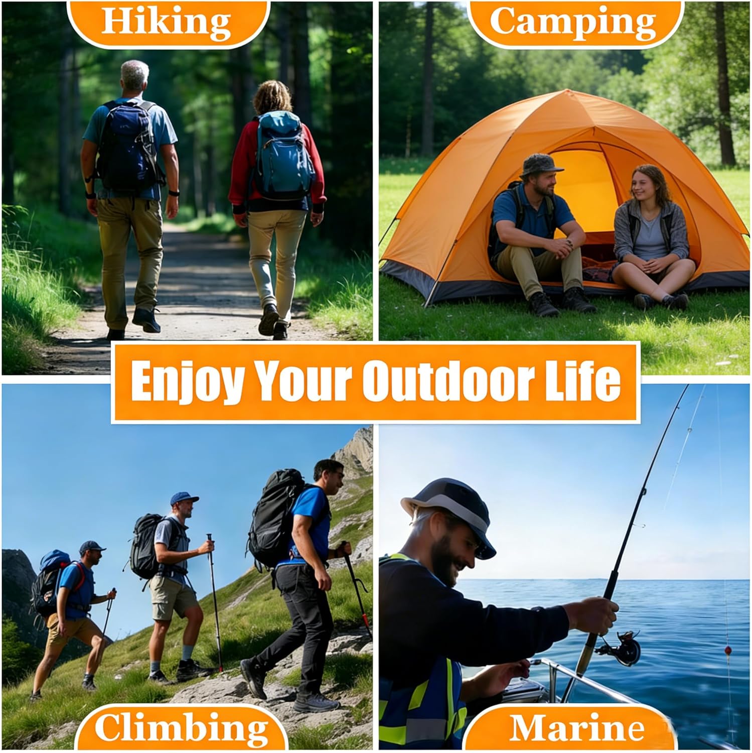 Handheld GPS gor Hiking, Button-Operated Handheld GPS with Barometer and Compass, Expanded Satellite Support, 3.2" Color Display