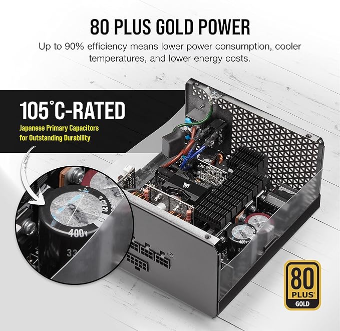 Fuente Corsair RM850x 850W Gold Modular Renovada miniatura 4