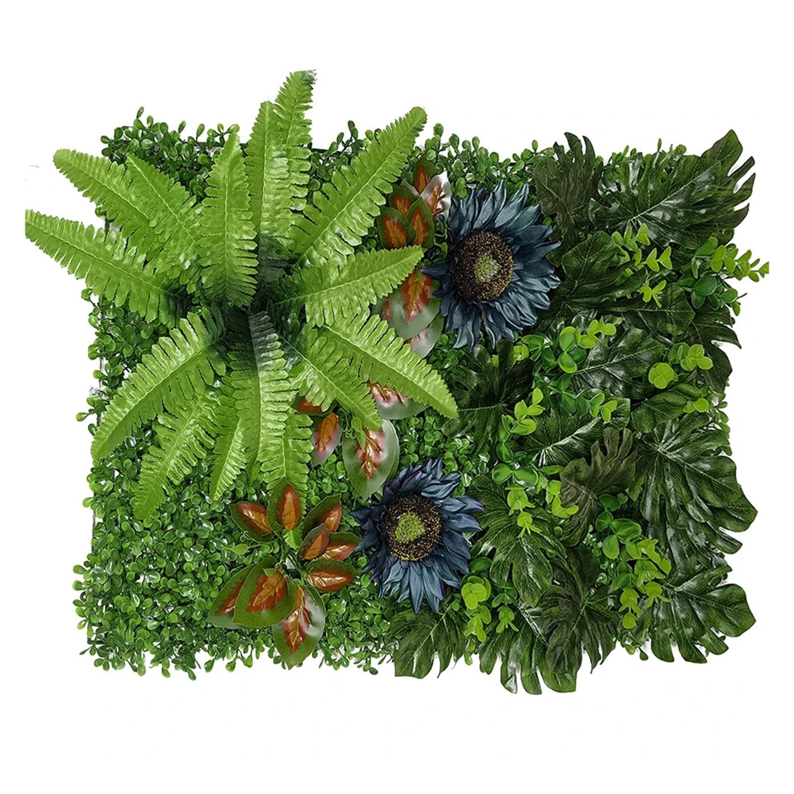 Ckqyydsxiaochen 3 Home Decoration Artificial Plant Lawn Sunflower Wall Leaf Panels Garden Bedroom Window Plantas Artificiales(3)