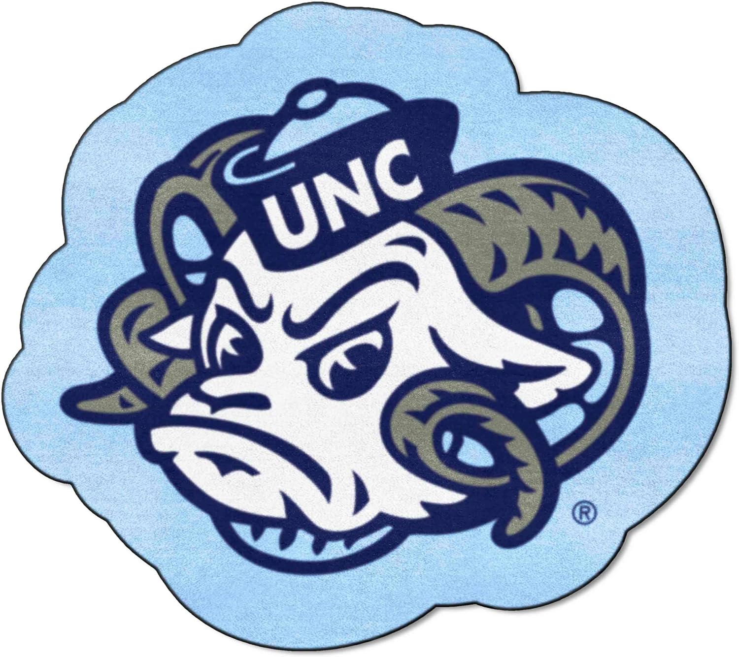 Fanmats 7918 UNC University of North Carolina - Chapel Hill Tar Heels Nylon Mascot Shaped Rug
