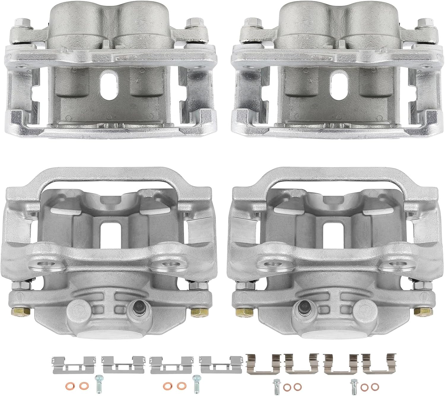 SCITOO 18-B4728,18-B4729,18B4854,18B4855 Front & Rear Disc Brake Calipers w/Bracket Fit For Chevy For Silverado 1500 2003-2006,For GMC For Sierra 1500 2003-2006