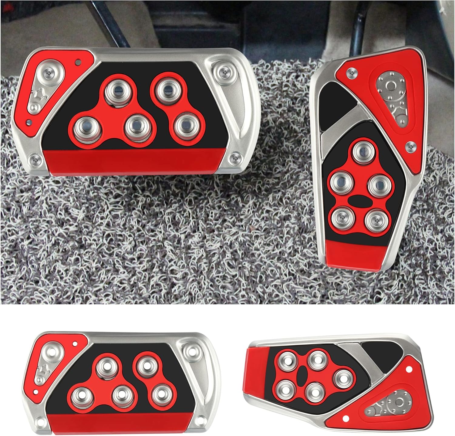 wedfish 2 PCS Upgrade AntiSlip Performance Automatic Pedal Cover Kit