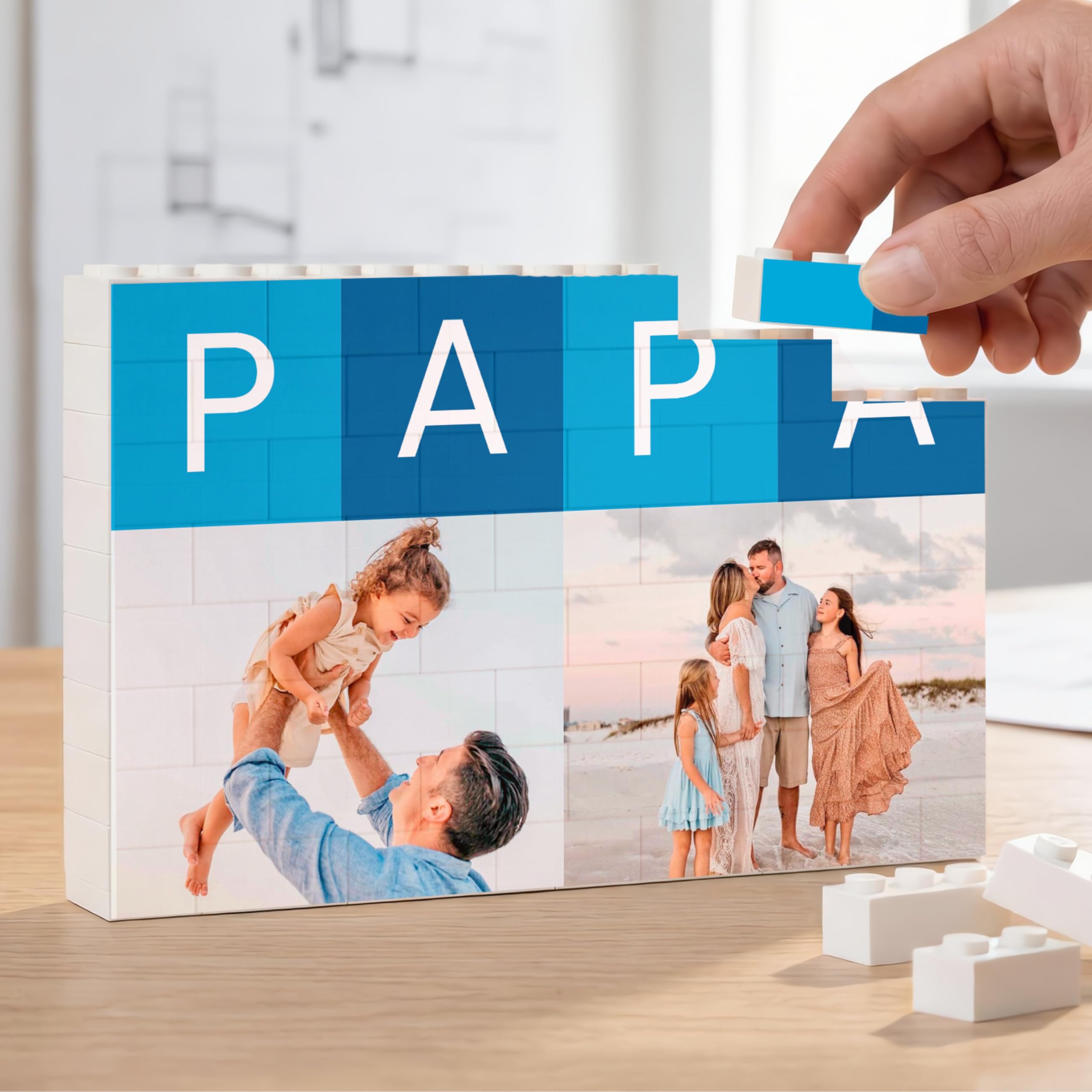 Cristal Plaque - Puzzle Personalizado Mamá con 4 Fotos y Texto | Rompecabezas Interactivo de Bloques Apilables Premium Mamá | Decoración Personalizada para el Hogar — view 10