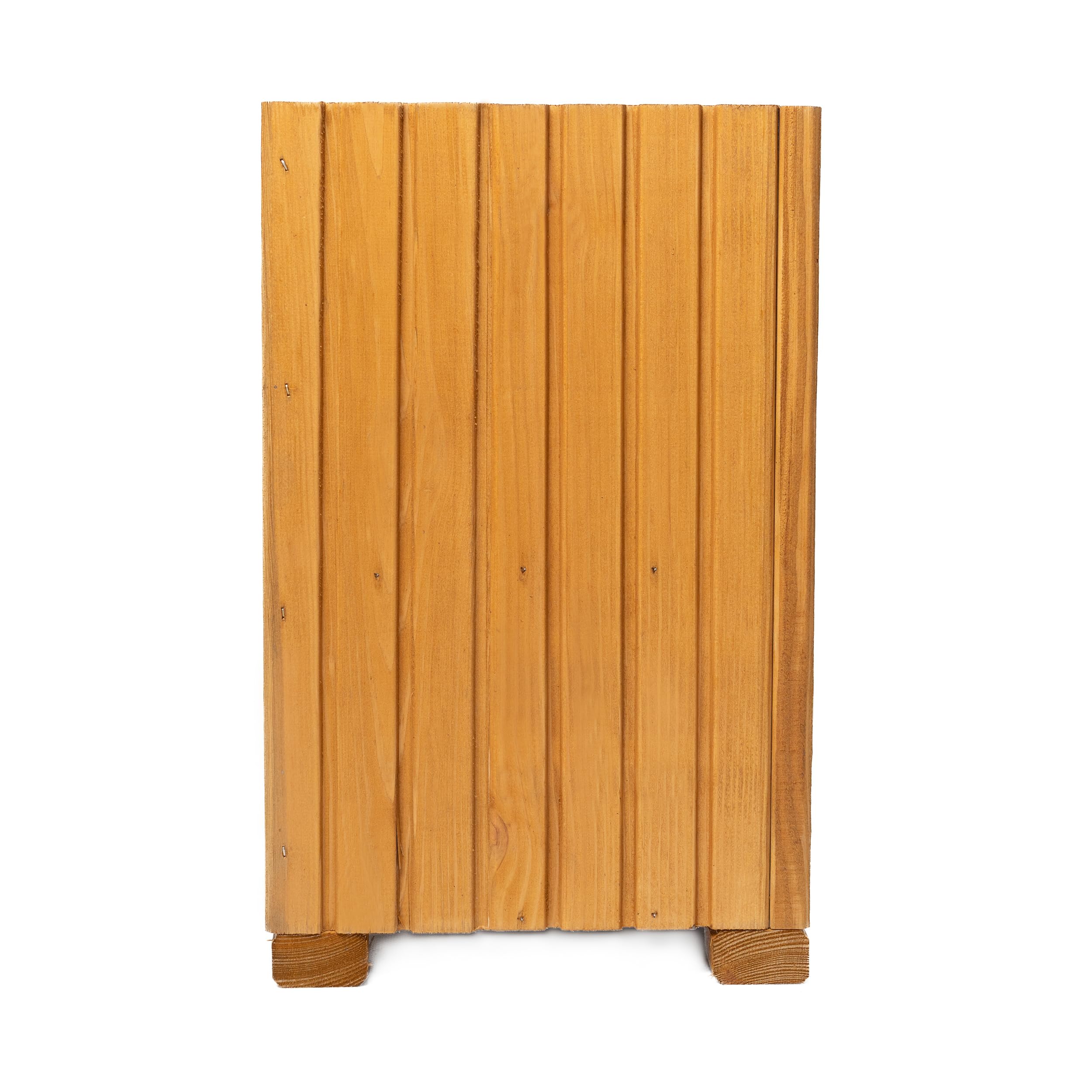 BOGATECO Jardinière en bois - Jardinière - 40 x 25 x 25 cm - Pot à herbes pour la maison, le jardin, le balcon, la terrasse - Pot avec insert en plastique - Imperméabilisé - Marron clair
