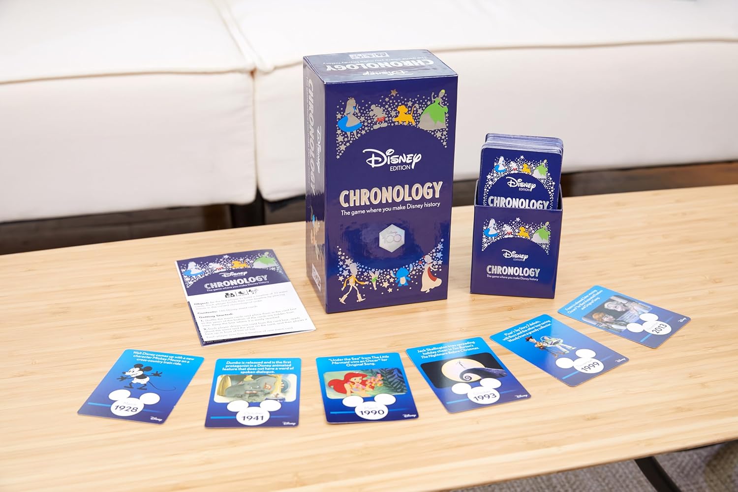Disney Chronology Game – Family Game - Featuring 150 Disney Events - Make Disney History - Family Game for Night Disney Fans Ages 10 and Up