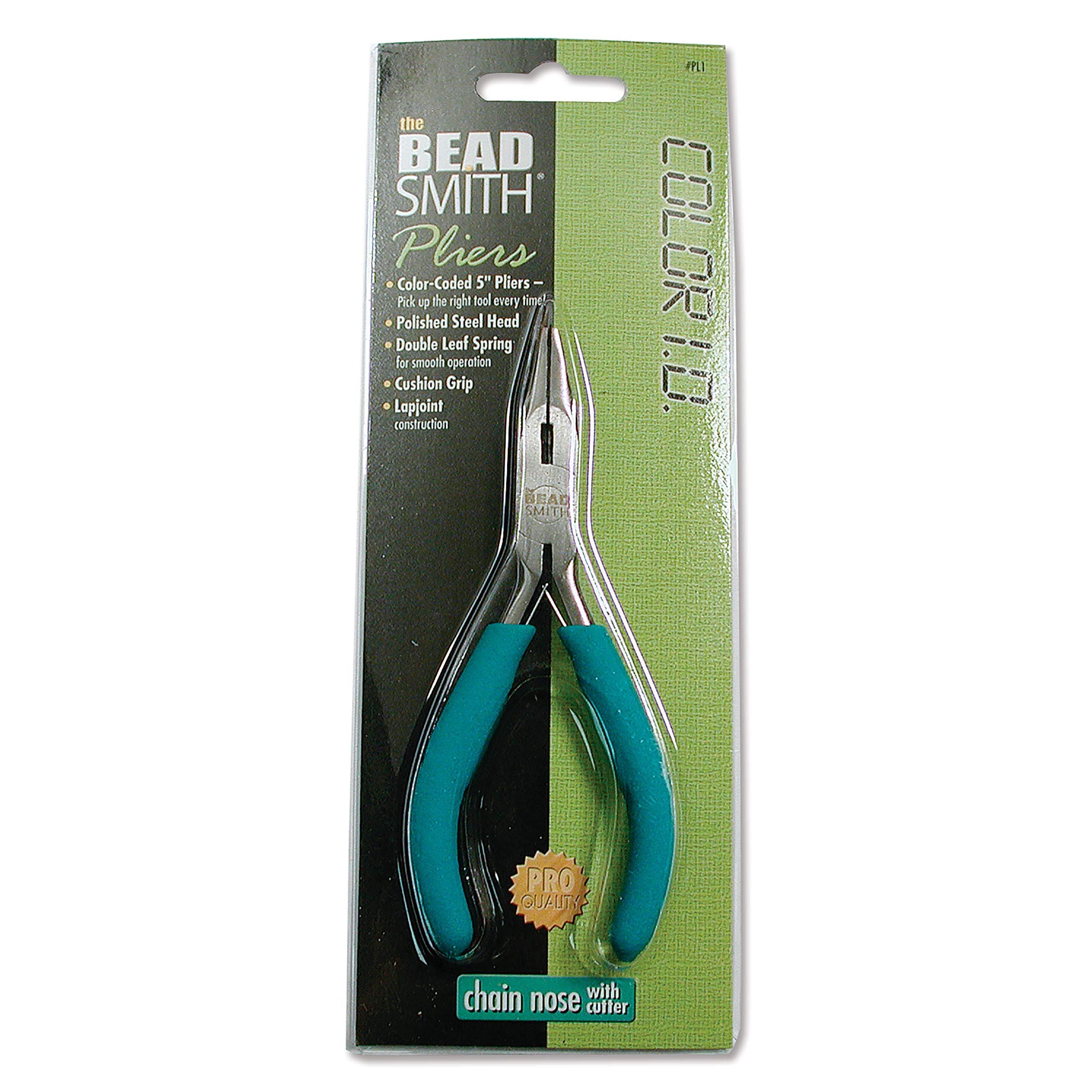 Beadsmith Color-ID Flat Nose Pliers - 5 Inch Red Grip Jewelry Making Tool With Polished Steel Head - View #7