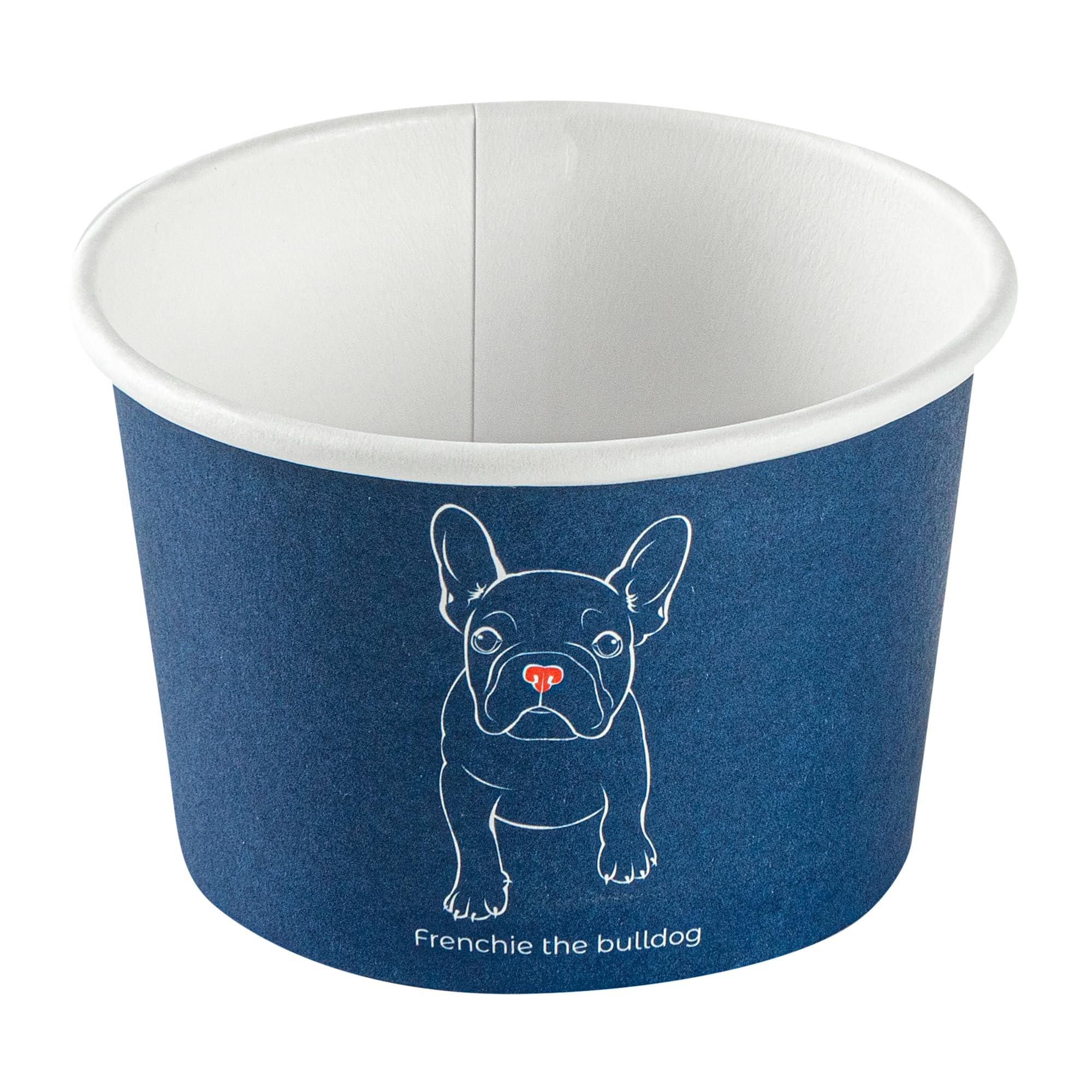 Restaurantware Coppetta - Vasos de postre de 4 onzas, 50 vasos desechables para helado, tapas se venden por separado, cuencos de papel francés para yogur congelado, para alimentos fríos y calientes