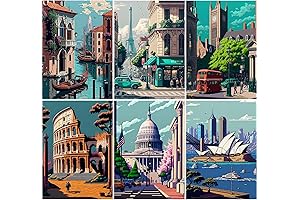 CYNART Landscape 6 Pack Diamond Painting Kits for Adults and Beginners
