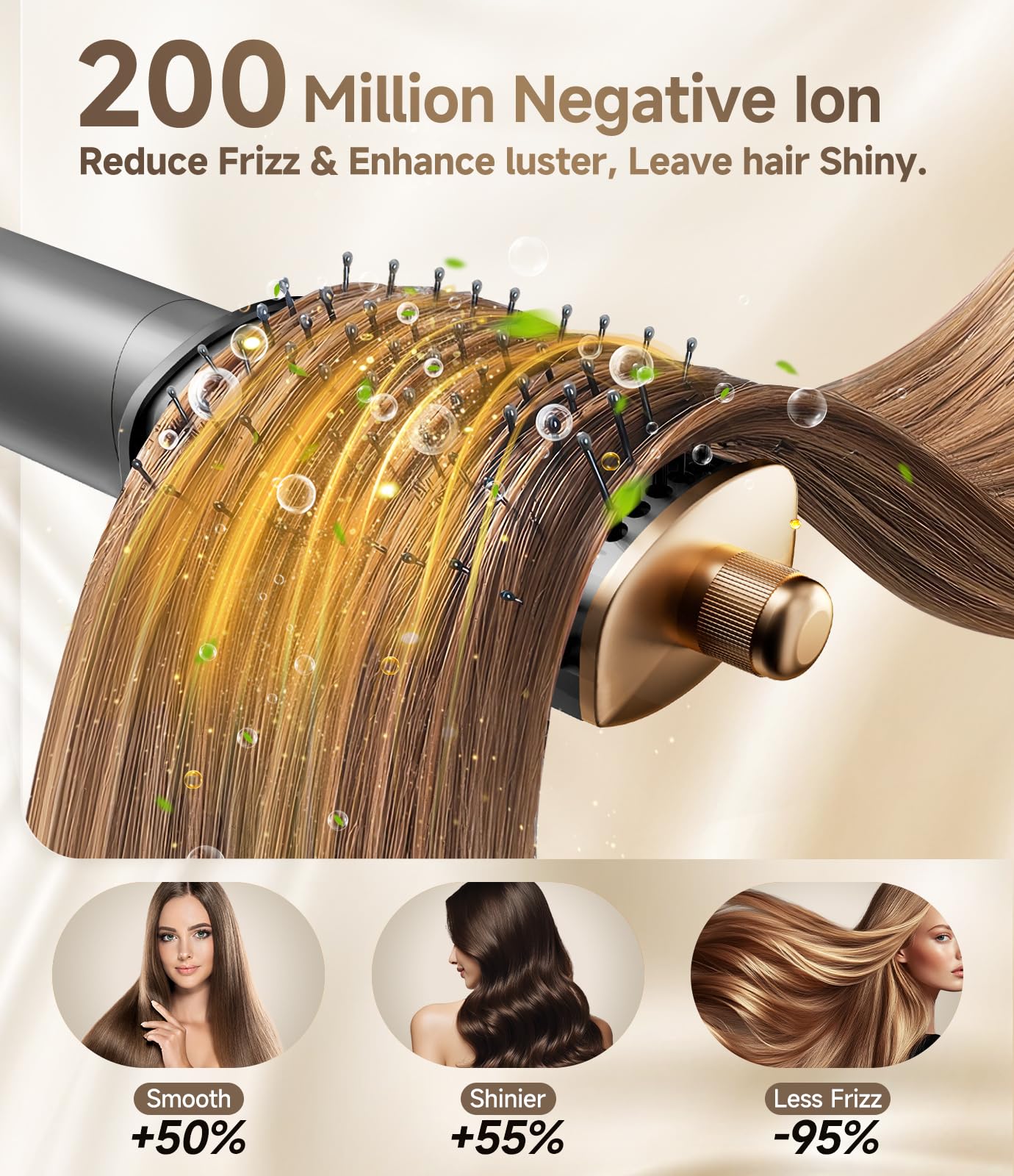 Dryhsip Styler do Włosów 8 w 1,Szczotka do Gorącego，Urządzenie do Stylizacji Włosów,Suszarko-lokówka,Suszarka do Prostowania,Odpowiednia do Wszystkich Długości Włosów Blowout Styles