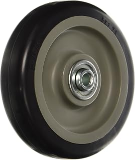 RWM Casters UPB-0512-06 5-Inch x 1-1/4-Inch Urethane Polypropylene Wheel with Ball Bearing for 3/8-Inch Axle, 300 Pound Capacity