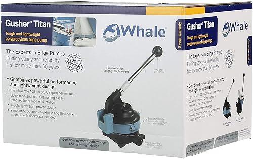 Miniatura 6 de Whale Gusher Titan Bomba de sentina manual - caudal de hasta 28 GPM - para barcos de más de 40 pies