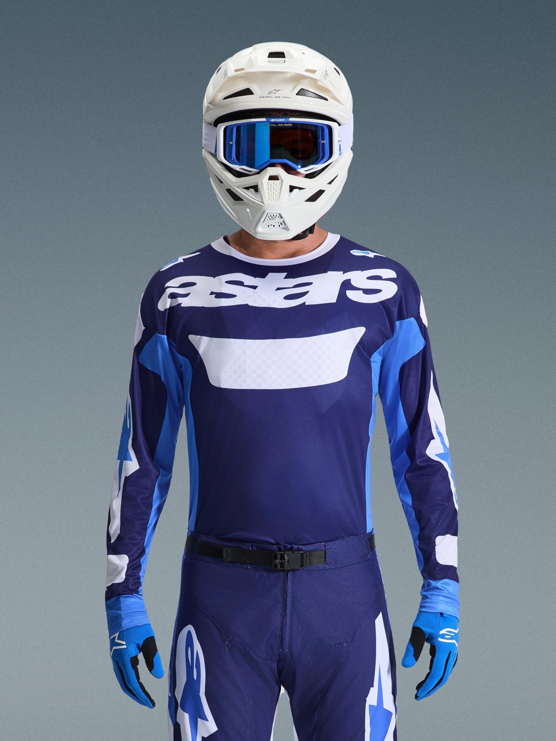 Alpinestars Racer Riway Maglia da motocross, blu, S