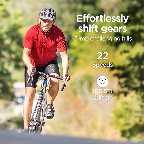 Miniatura 4 de Schwinn Bicicleta de carretera Fastback, bicicleta de carretera de alto rendimiento para ciclistas avanzados a expertos, transmisión de 22