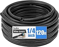 Vista 10 de Tubo Protector de Cables de 40 Pies de 1 Pulgada, Tubo Divisible para Organización de Cables, Conducto de Cables, Tubo Protector de Cables – Negro