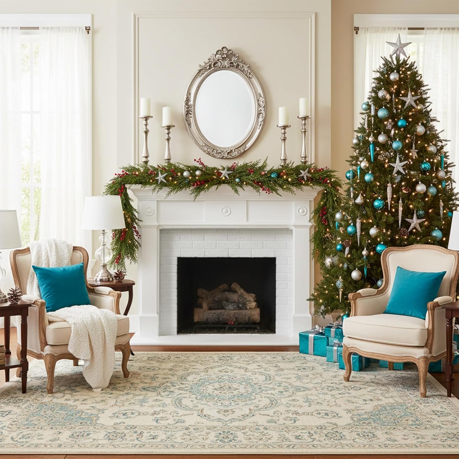 6ft Soft Real Touch Norfolk Pine Garland, Christmas Garland with Lifelike Pine Needles, Artificial Norfolk Garlands for Mantel, Table, Stair Indoor Outdoor Christmas Decor, 1pc - Image 7