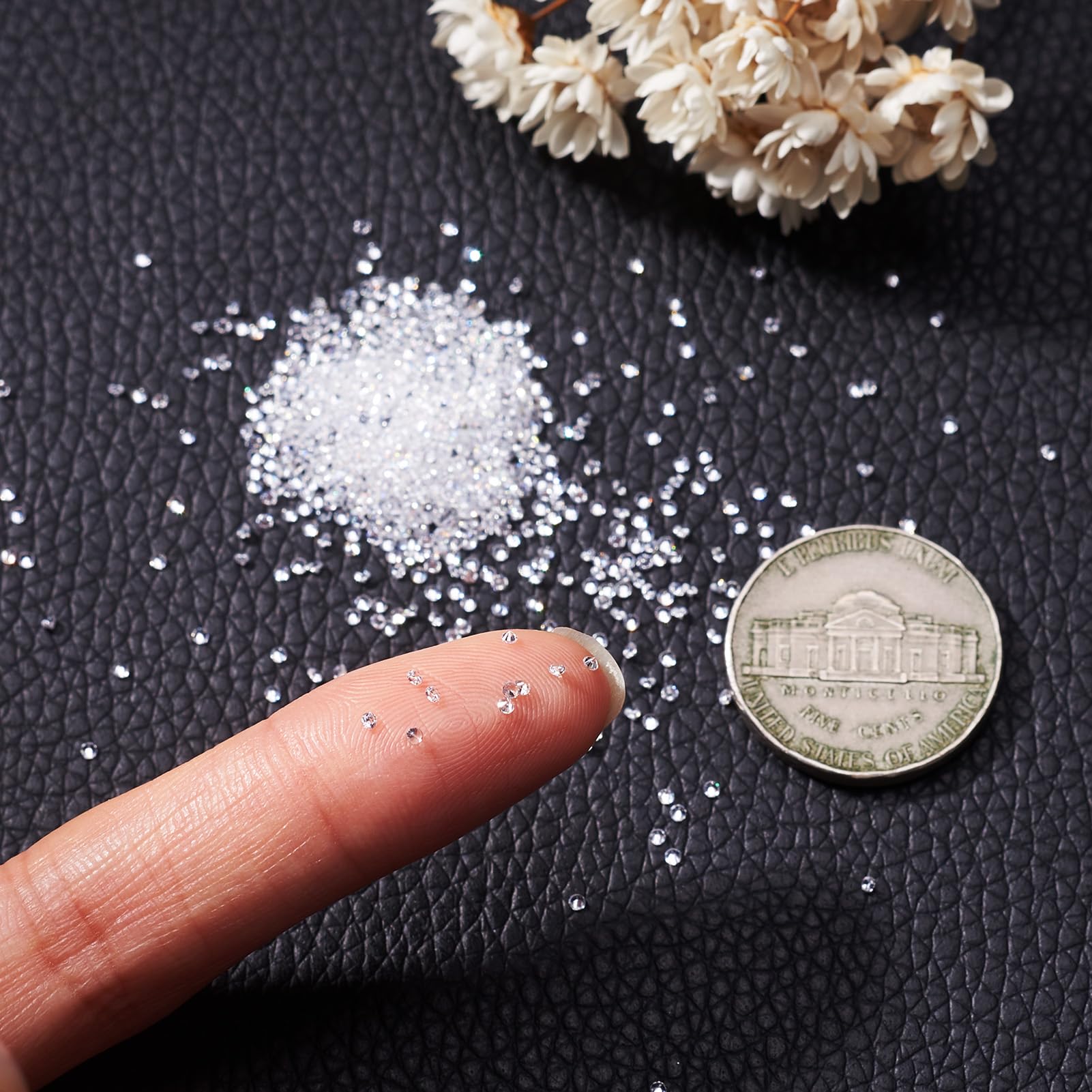 Craftdady Przezroczysta cyrkonia sześcienna mini cyrkonia sześcienna kryształ górski luzem luźny kamień klasa A błyszczący do naprawy biżuterii