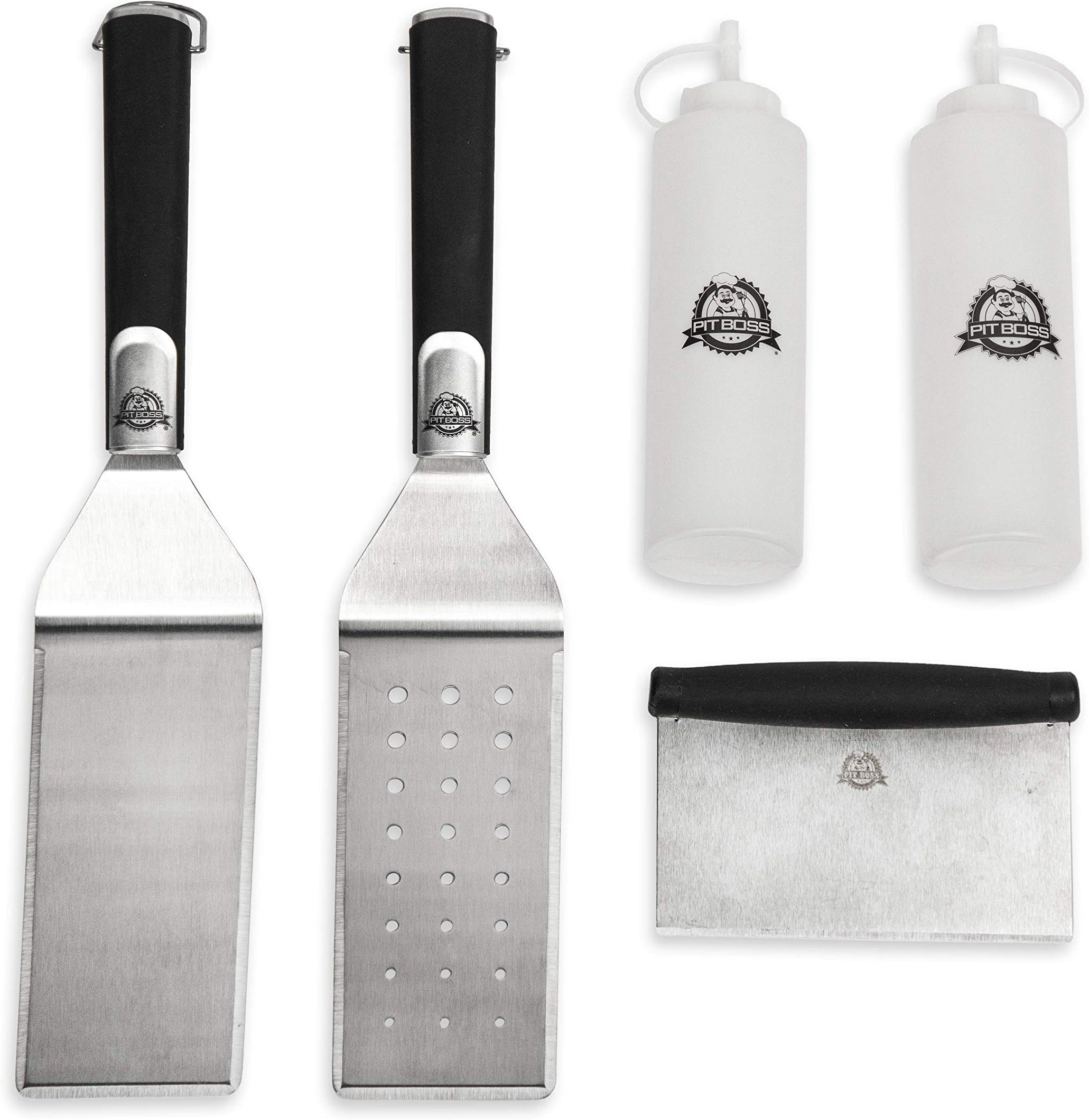 PIT BOSS 20010 5 Piece Accessories Griddle Tool Kit, Black