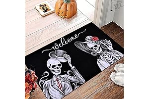 Spooky Welcome Skull Duo Doormat