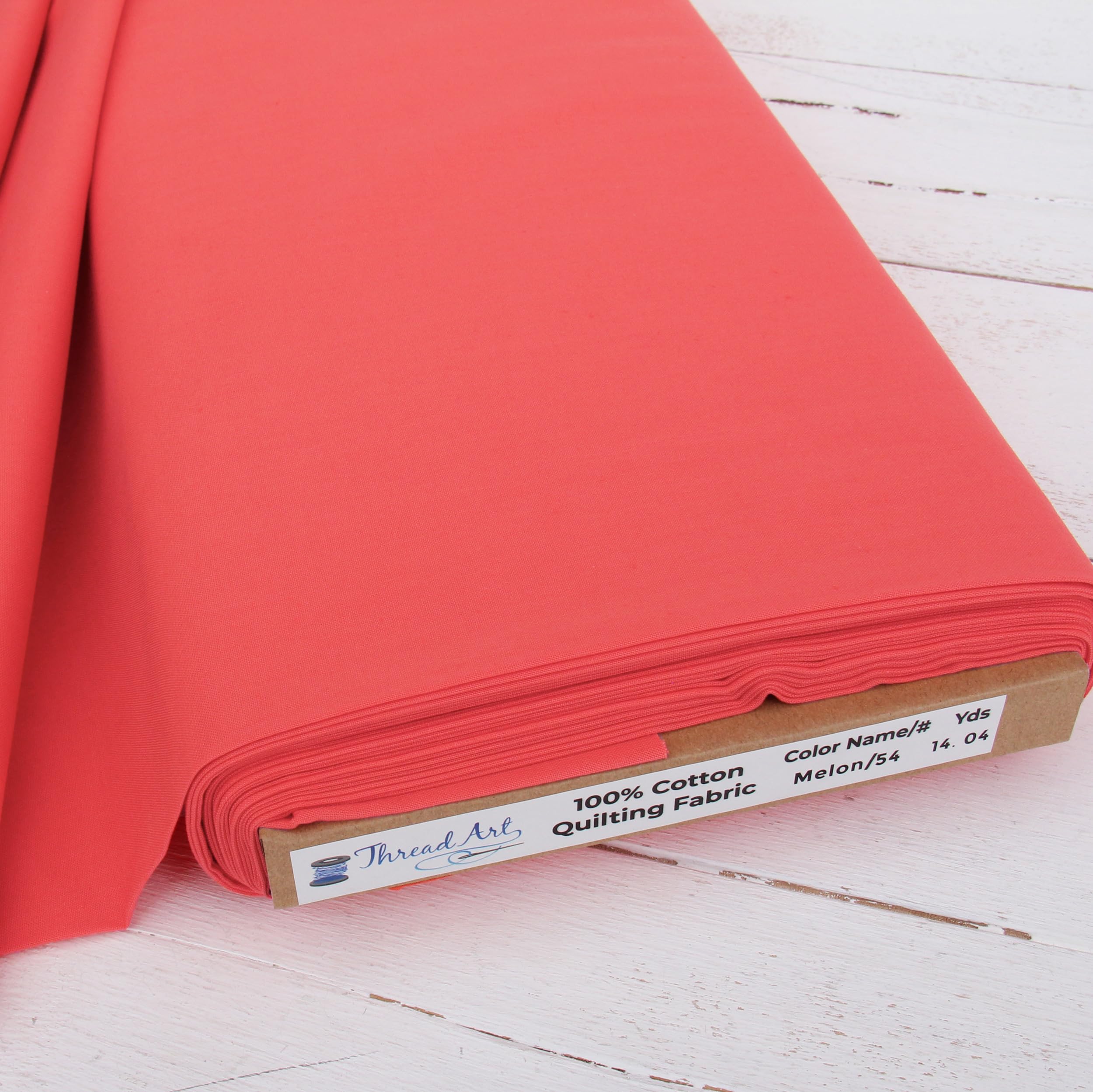 10 Yard Cut ThreadArt Premium Cotton Quilting Fabric - Melon - 44" Width - 100% Cotton - Quilting, Sewing, Crafts