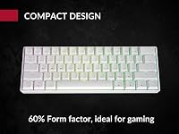 GK61 61 Gombos Mechanikus Gaming Billentyűzet RGB LED Háttérvilágítással - Gateron Optical Yellow, White 7