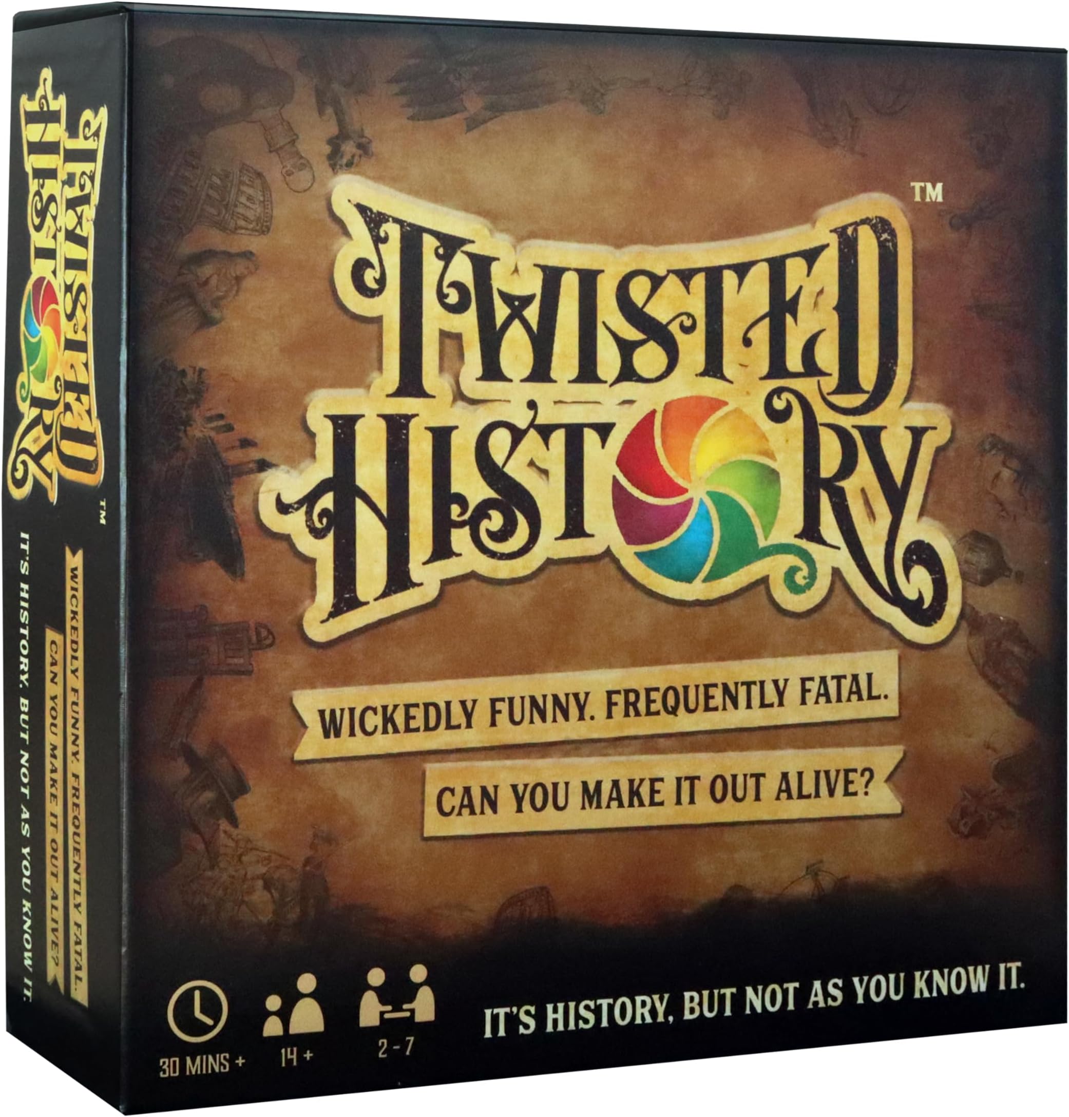 Twisted History Board Game | Think You Know History! Think Again! | Hilarious, Obscure, Twisted Trivia | For 2 to 7 Players, Great Gift | Age 14+