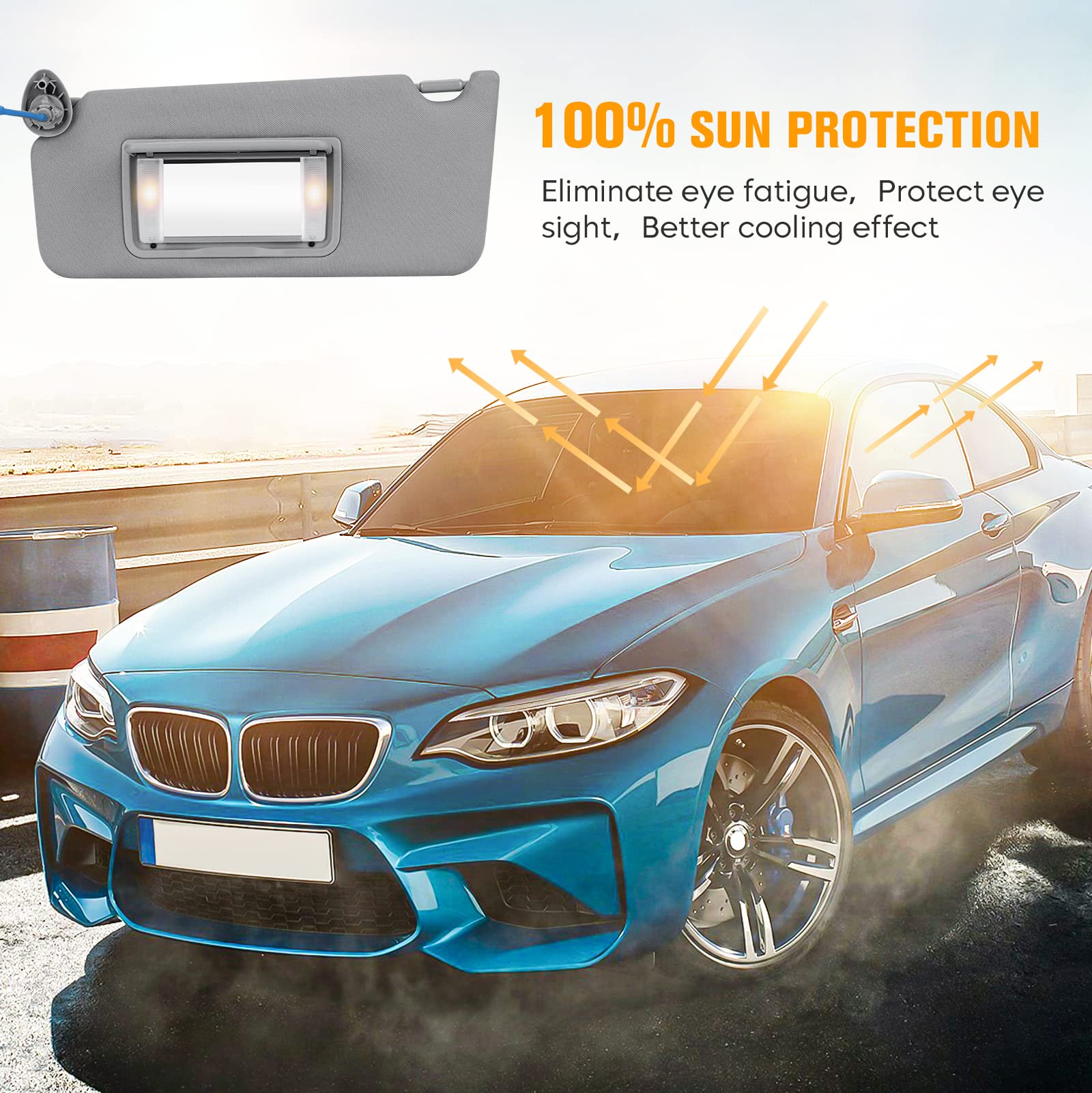 Amazon.com: Left Driver side Sun Visor for Honda Accord 2008