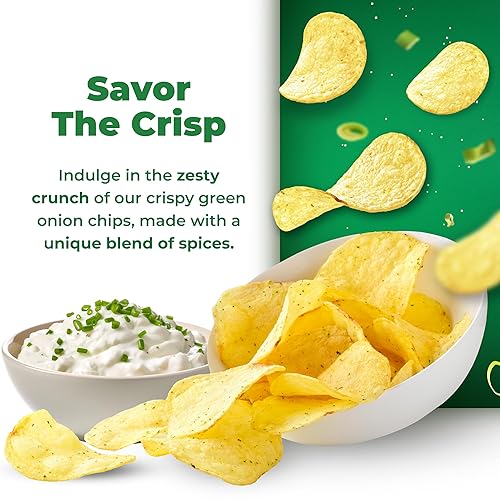 Vista 20 de Guys - Papas fritas de crema agria y cebolla, bocadillos saludables y salados con una mezcla única de especias, papas fritas naturales, papas fritas