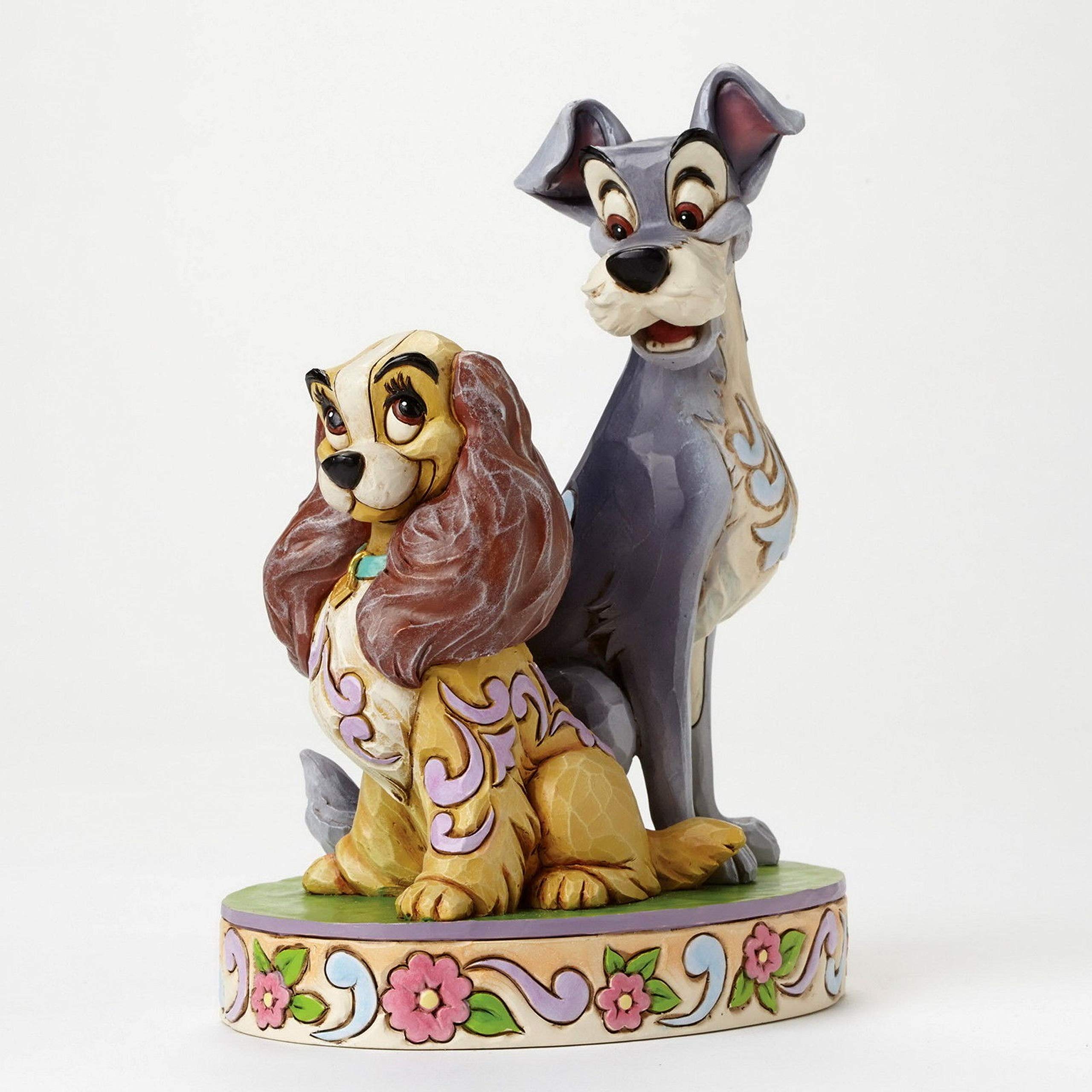 Disney Traditions Lady and The Tramp 60th Anniversary, Wood, White