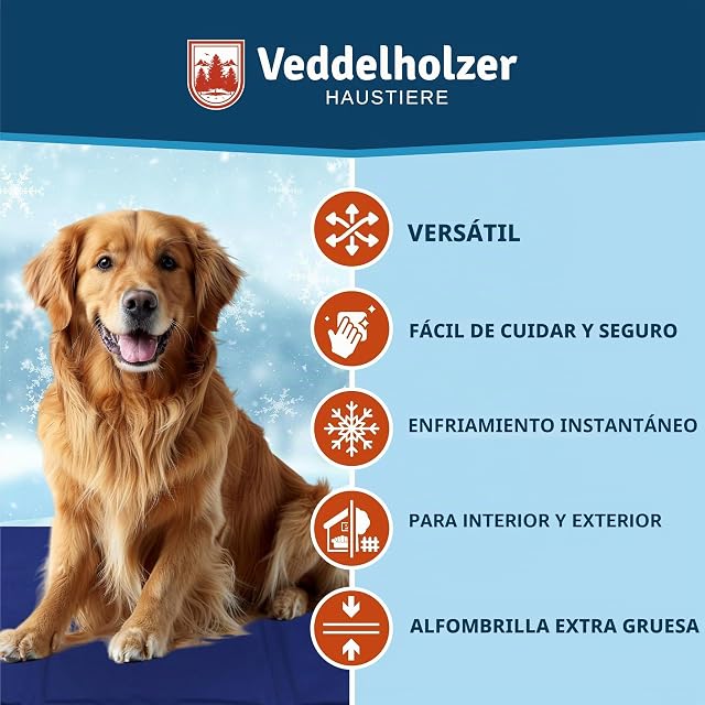 Foto 2 de 7 de Veddelholzer Alfombrilla de refrigeración (M) para perros extra gruesa y auto-refrigerante sin necesidad…