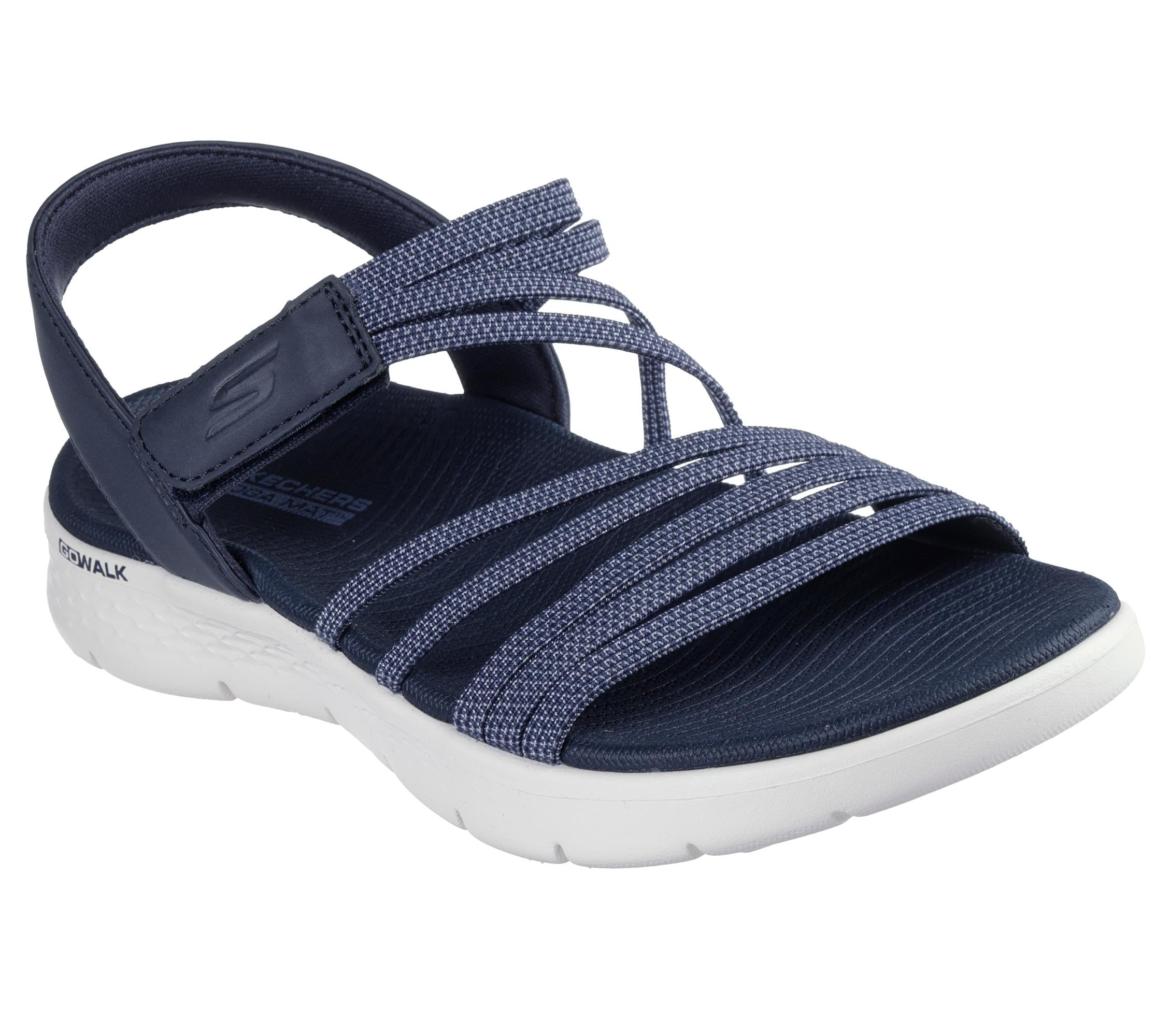 Skechers Women's Blue Go Walk Flex Sandal - Flat Sandals - 6 Uk - Shoes