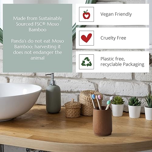 Miniatura 9 de Wild & Stone Cepillos de dientes orgánicos de bambú para bebés, paquete de 4, cerdas suaves, mango 100% compostable, sin BPA, cepillos de dientes