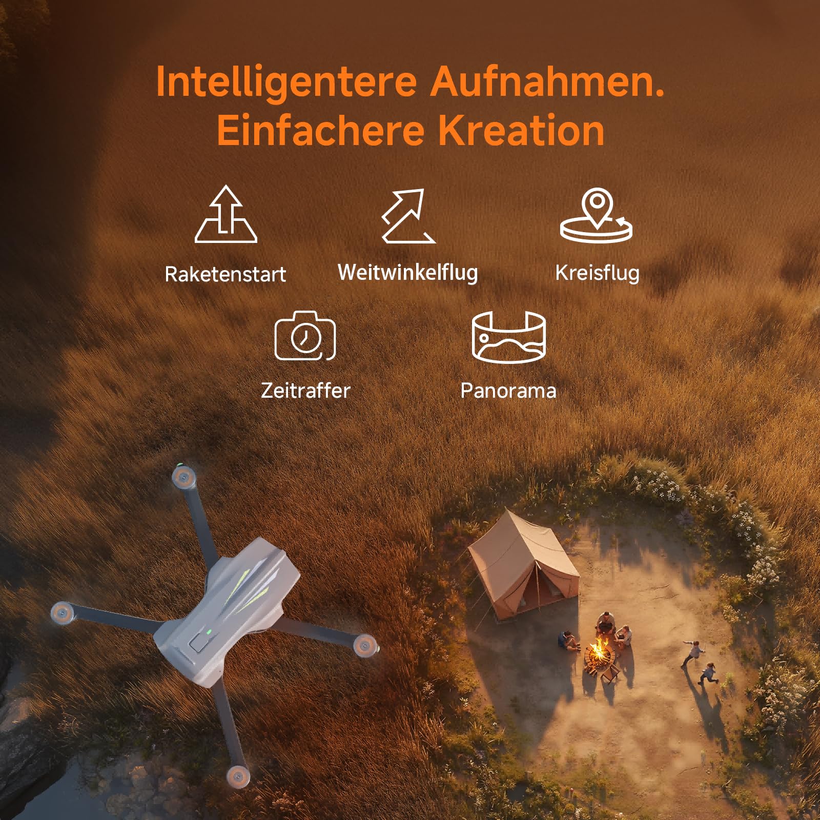 Ameta S20 Drohne mit Kamera 4K, GPS Drone für Kinder und Erwachsene mit Auto Return/ 50 Minuten Flugzeit/Intelligenter Modus/Follow Me/Gestensteuerung, RC Quadrocopter Unter 249g