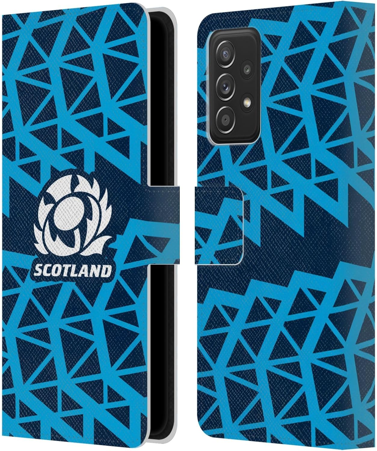 Head Case Designs Officially Licensed Scotland Rugby Training 2025/26 Crest Kit Leather Wallet Case Compatible with Galaxy A52 / A52s / 5G (2021)