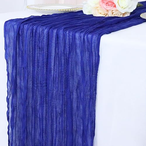 Miniatura 6 de FANPROMS Paquete de 6 caminos de mesa de gasa roja de 10 pies de largo, tela de gasa para centro de mesa, suministros de mesa, camino de queso