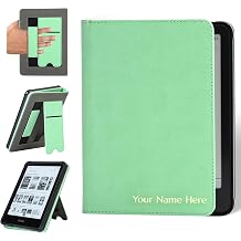 Promot Personalized Vegan Leather Case for Kindle Paperwhite Mint Green