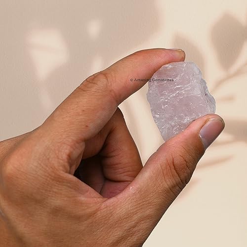 Miniatura 5 de Cristales de Cuarzo Rosa Crudos y Piedras Curativas de Amazing Gemstone, Rocas Naturales para Voltear y DIY Piedras y Cristales Crudos (0.45 kg)