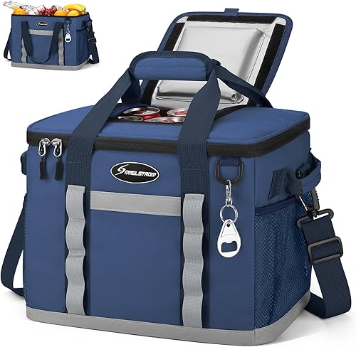 Miniatura 10 de Maelstrom Collapsible Soft Cooler Bag,35/55/75 Cans Beach Cooler with Flip Top Lid, Ice Chest, Leakproof & Portable for Beach, Camping, Road Trips &