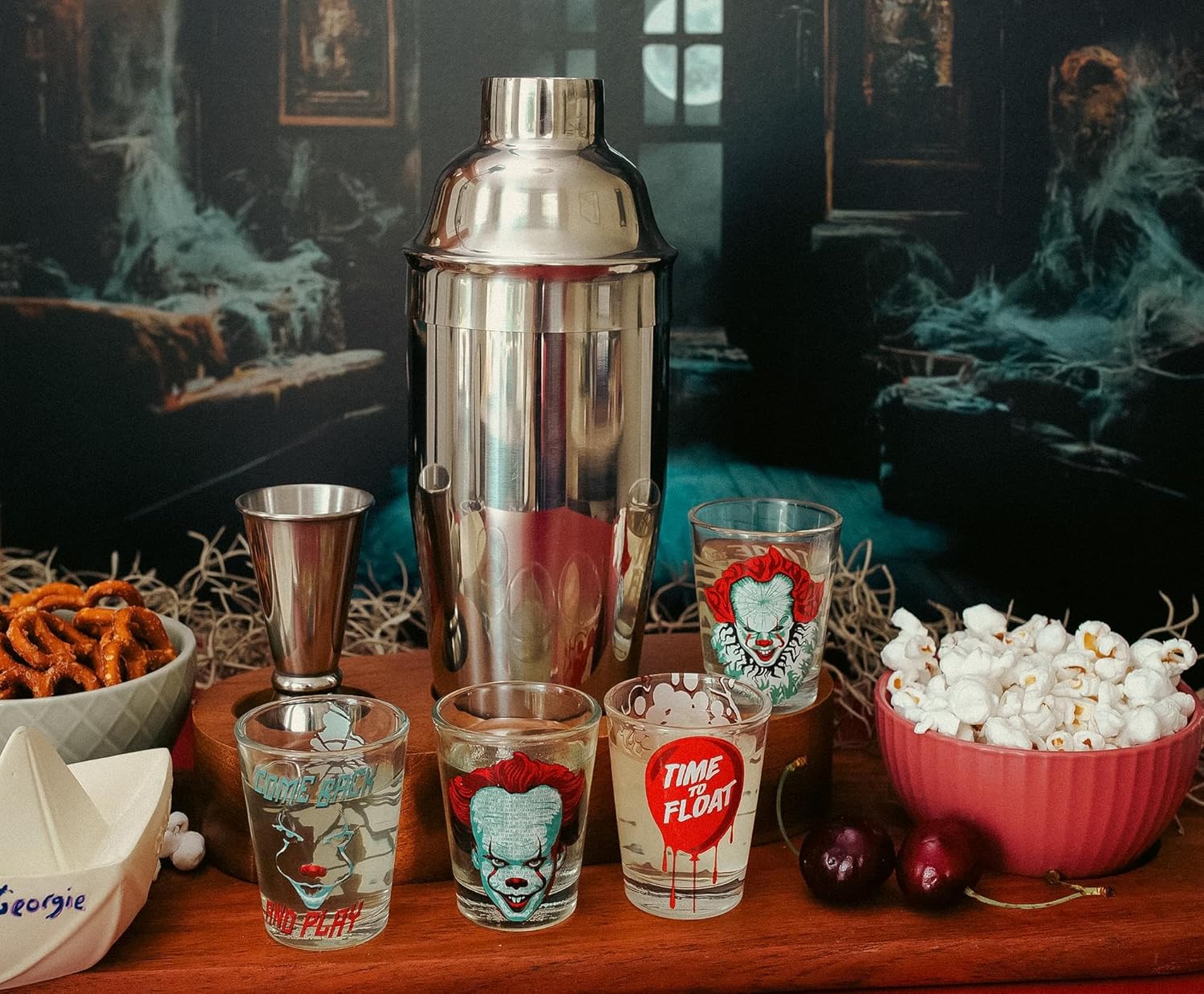 Silver Buffalo IT Shot Glass 4-Piece Drinkware Set, 1-5-Ounce, Red - Image 10