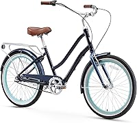 Vista 8 de sixthreezero EVRYjourney Bicicleta Cruiser de Playa para Mujeres, Bicicleta Híbrida de Turismo con Cuadro de Paso Bajo