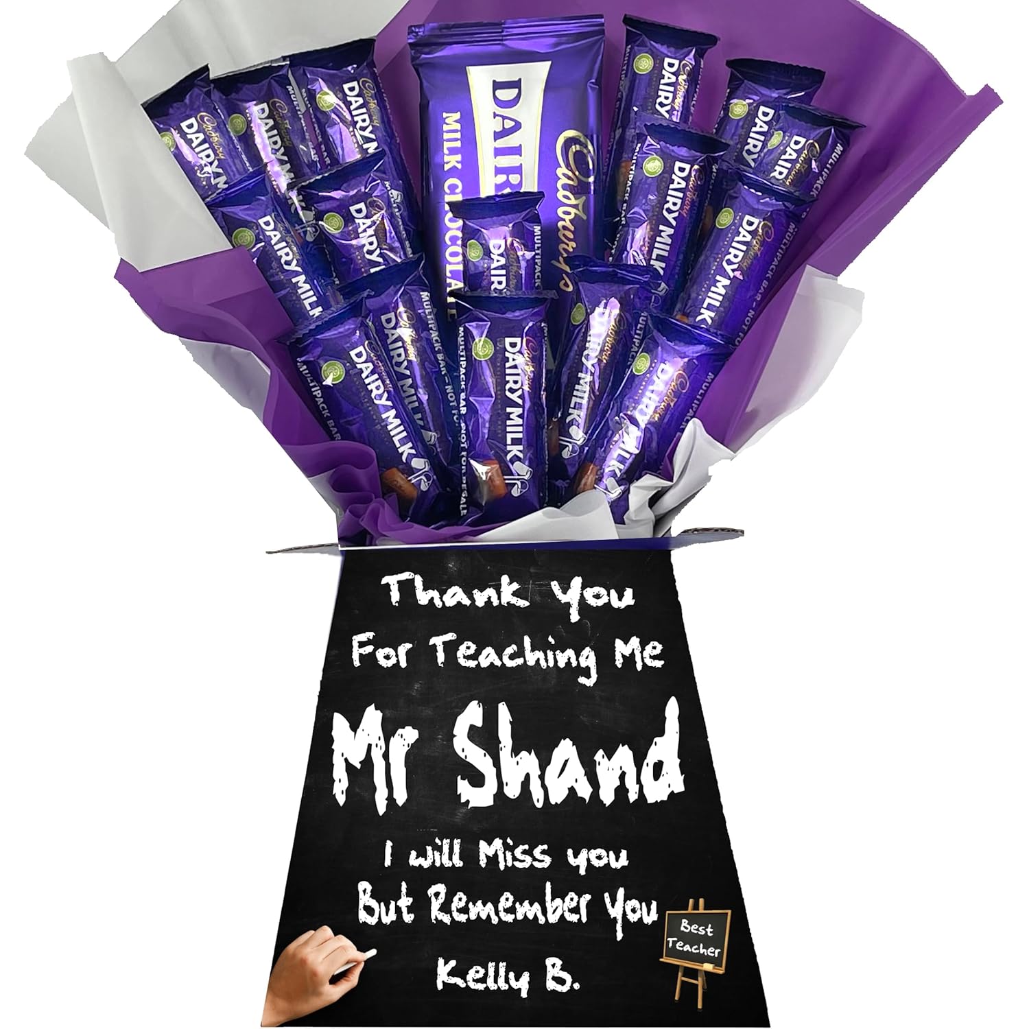Personalized Chocolate Candy Hamper Gift Bouquet Made With CADBURY DAIRY MILK
