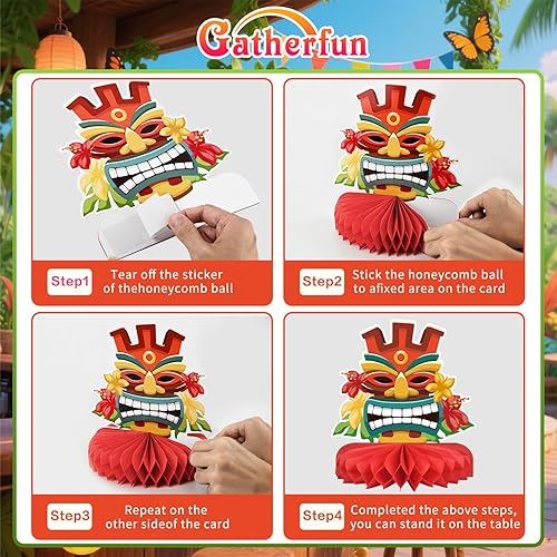 Miniatura 55 de Centro de mesa de decoración de cumpleaños de safari, suministros de fiesta temática de animales de la selva, adornos de mesa de panal