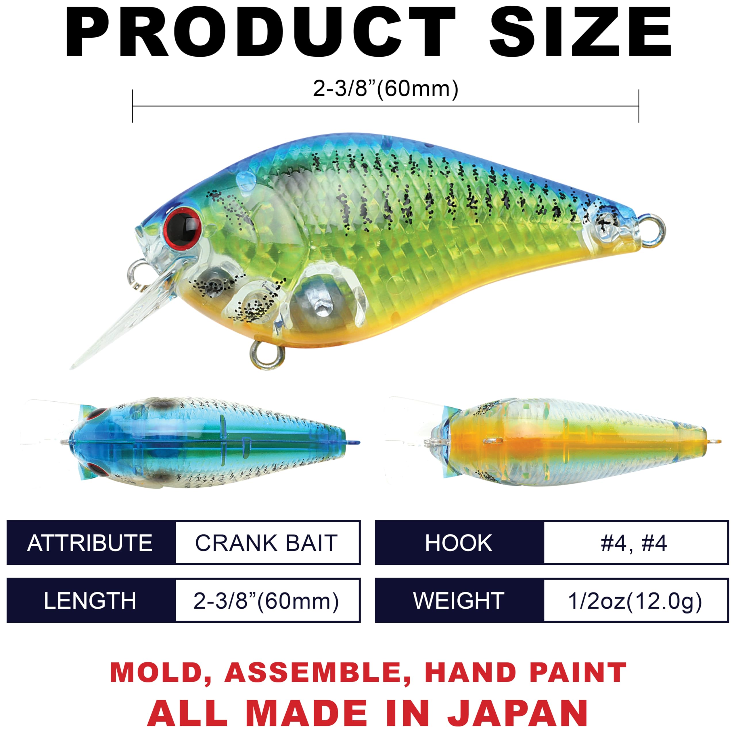 LUCKY CRAFT LC 1.5 Silent, 759 CF Lens Ghost Chart Blue Shad, Crankbait, Squarebill, Freshwater Fishing Gear, Tournament Winning, Champion Bait, Fishing Accessories, Fishing Tackle
